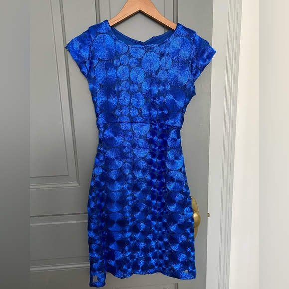 Bright Blue Occasion Dress, Small - Picture 1 of 5